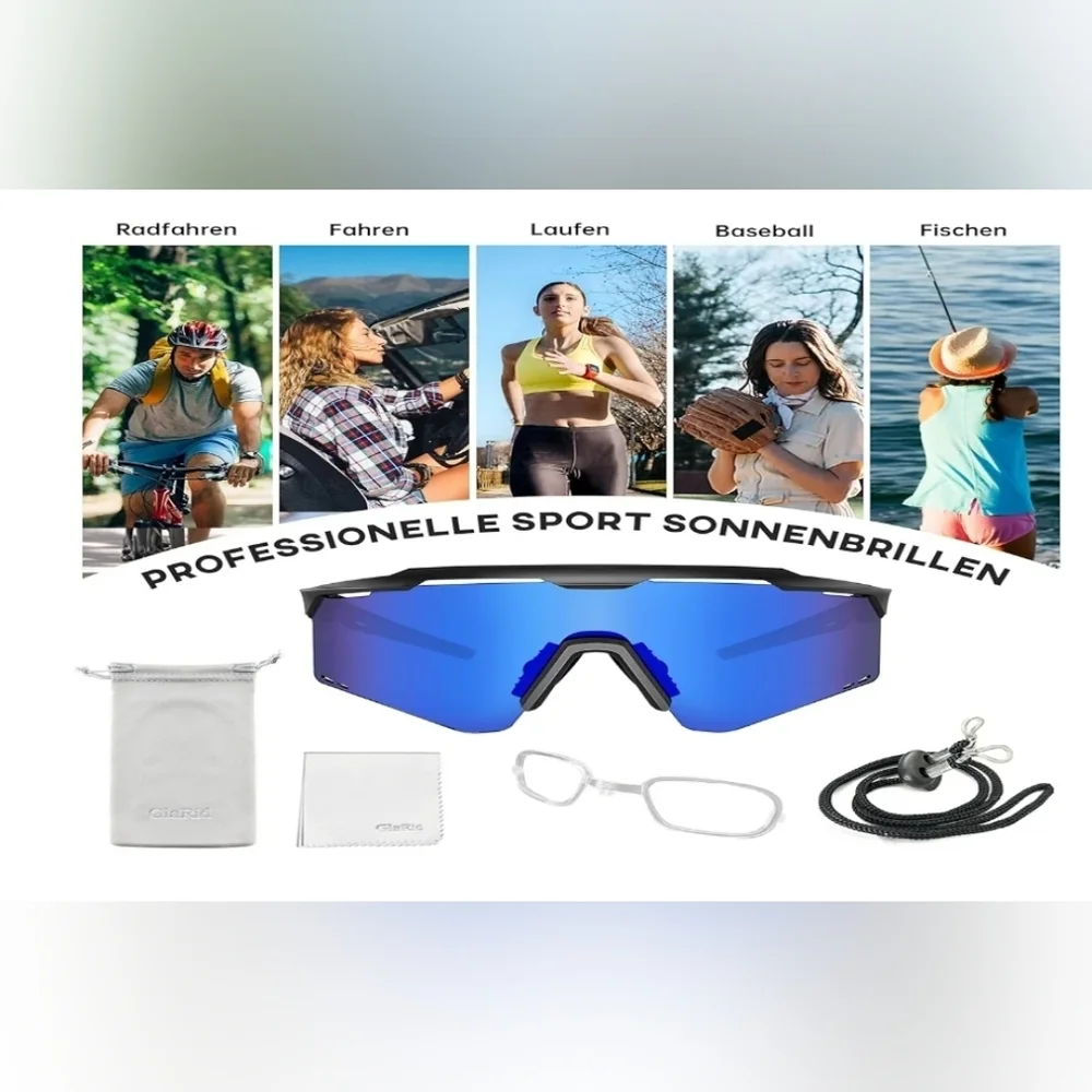 Professional Cycling Glasses TR90 Frame UV400 Proteccion Sports Golf Sunglasses